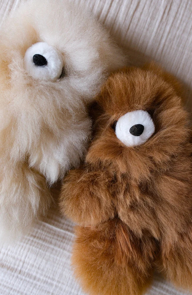 Alpaca Fur Bear Lyklakippa