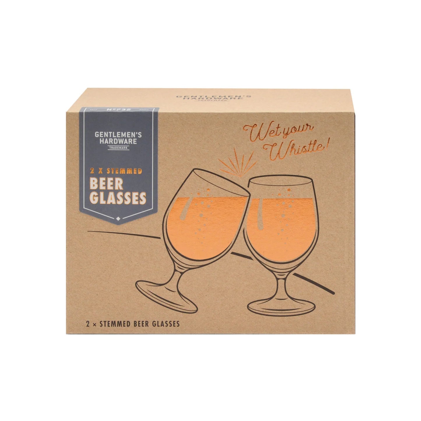 2 Tulip Beer Glasses