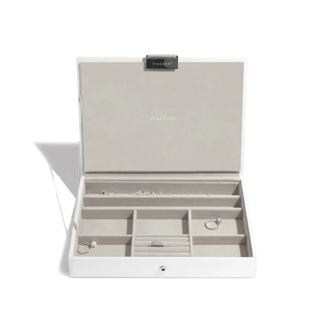 Classic skartgripaskrín með loki - Hvítur