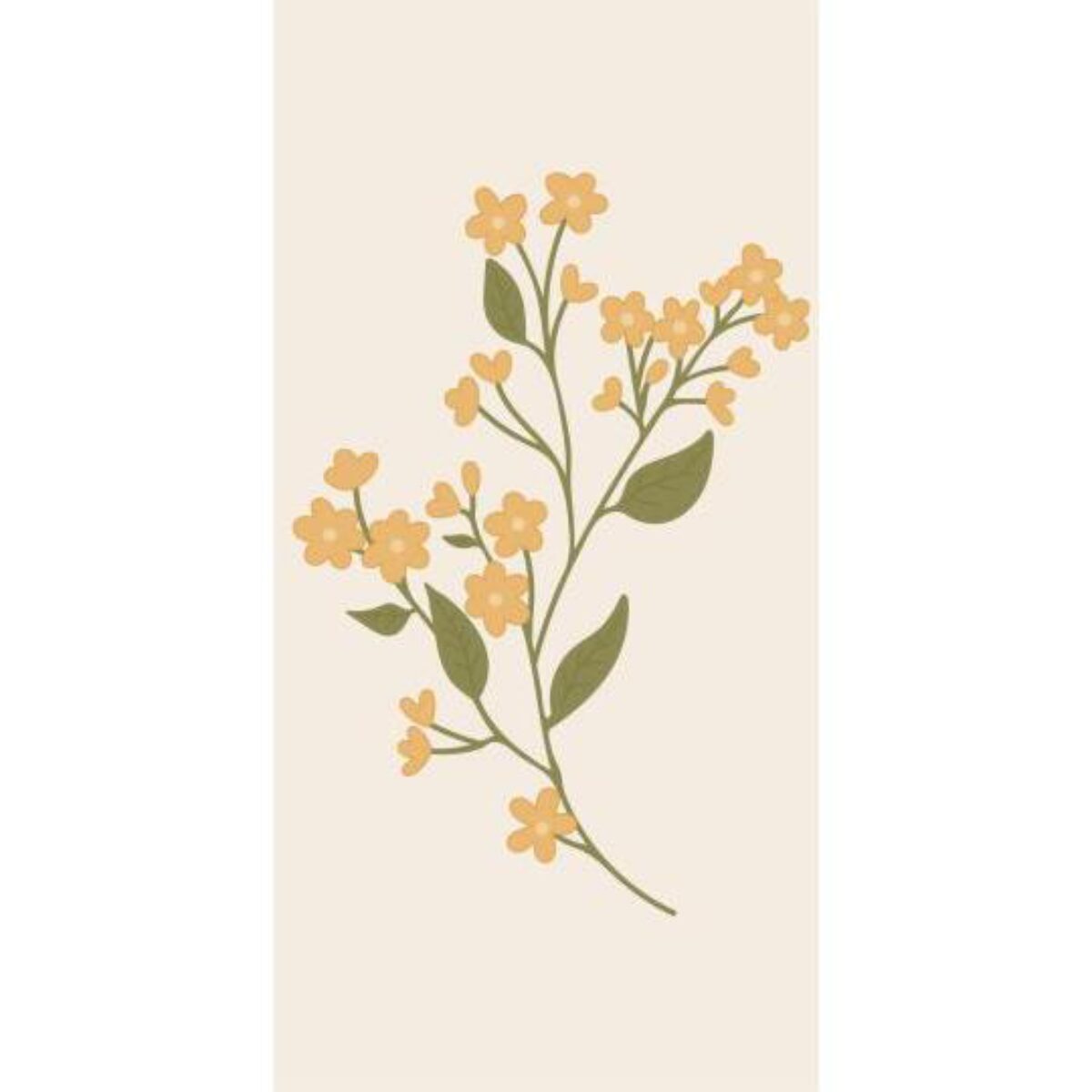 Servíettur – Gul blóm