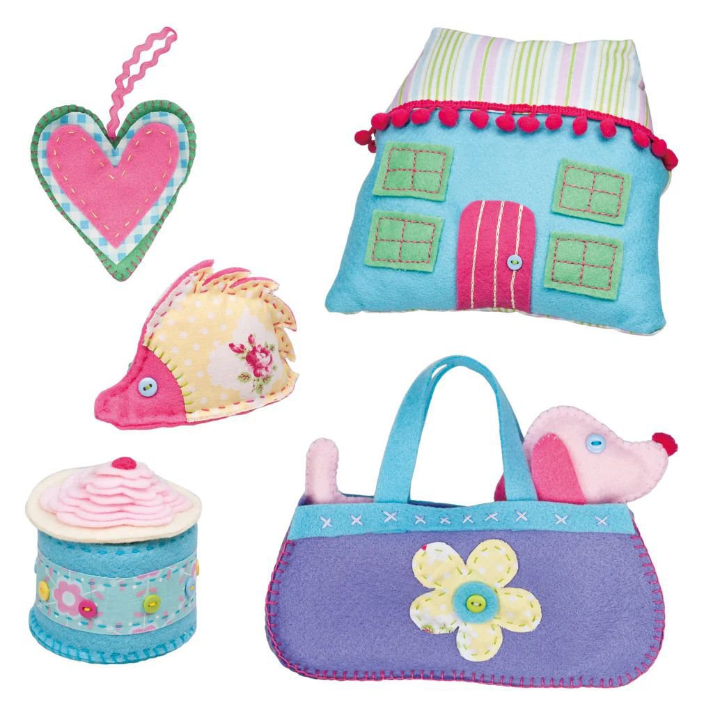 Saumataska með 6 verkefnum og leiðbeiningum