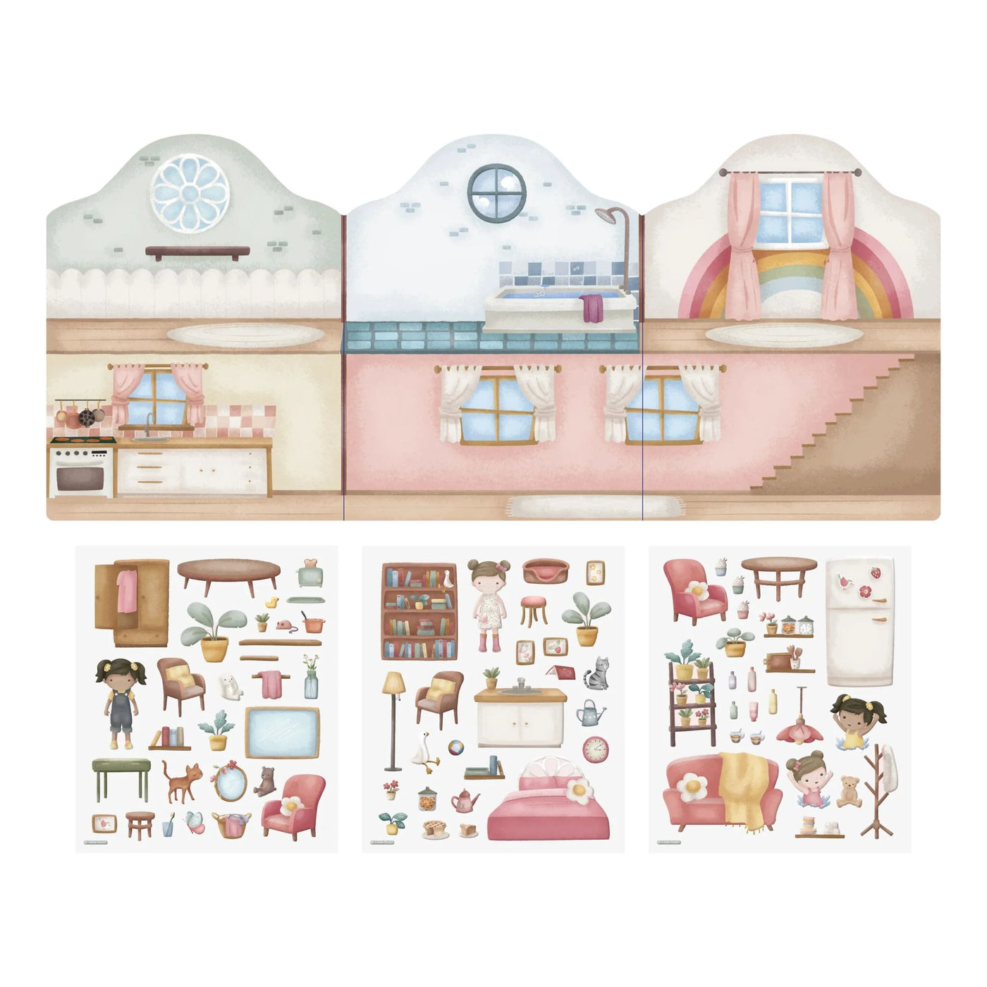 Límmiðasett Rosa - Margnota