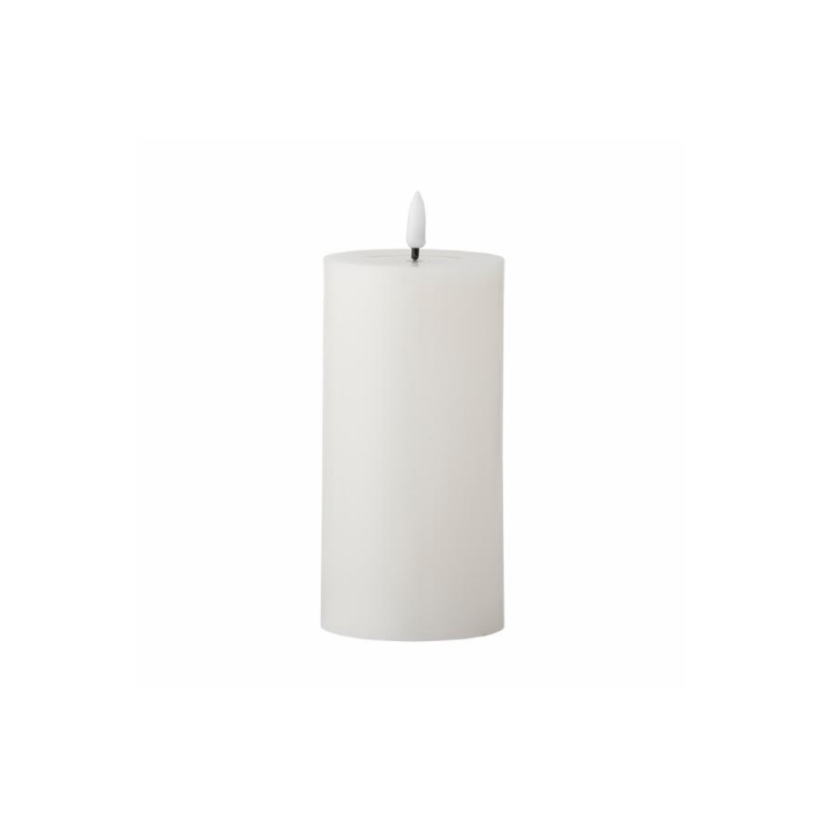 PONZA LED kubbakerti, hvítt 7,5x15cm