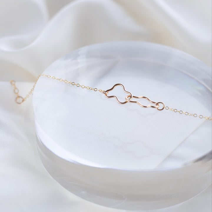 Linked Wave Bracelet 14k Gold
