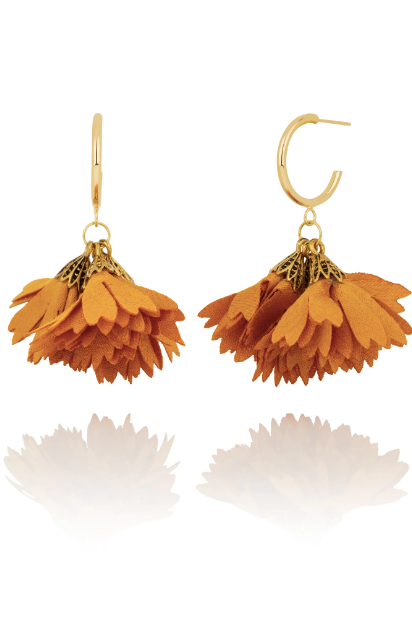 Blóm - Earrings Lotus - Mustard