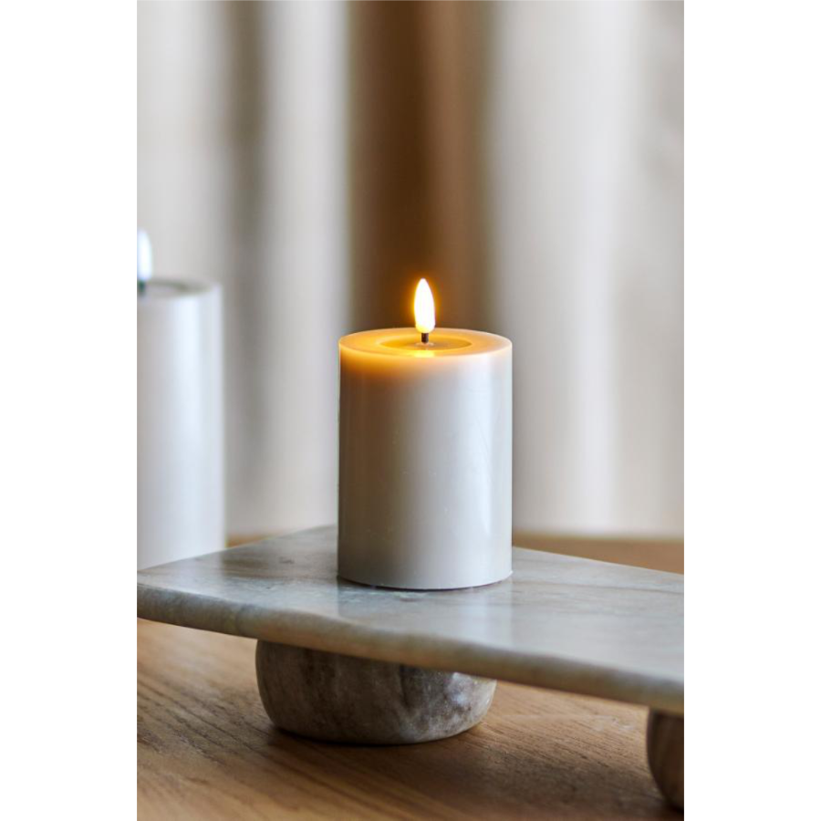 PONZA – LED kubbakerti, beige 7,5x10cm