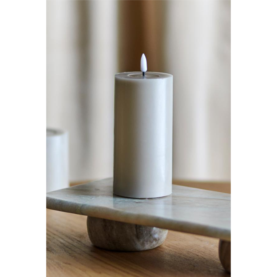 PONZA – LED kubbakerti, beige 7,5x15cm
