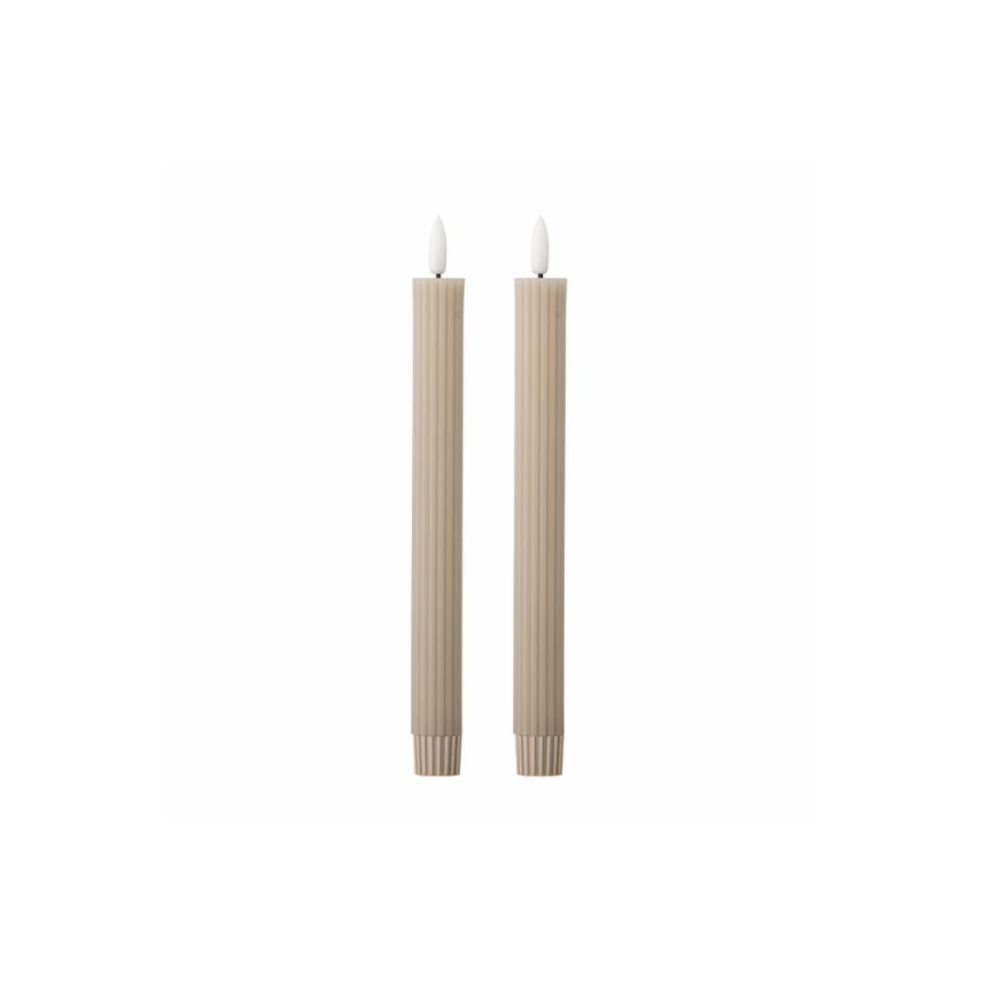 PONZA – LED stjakakerti, beige 2stk