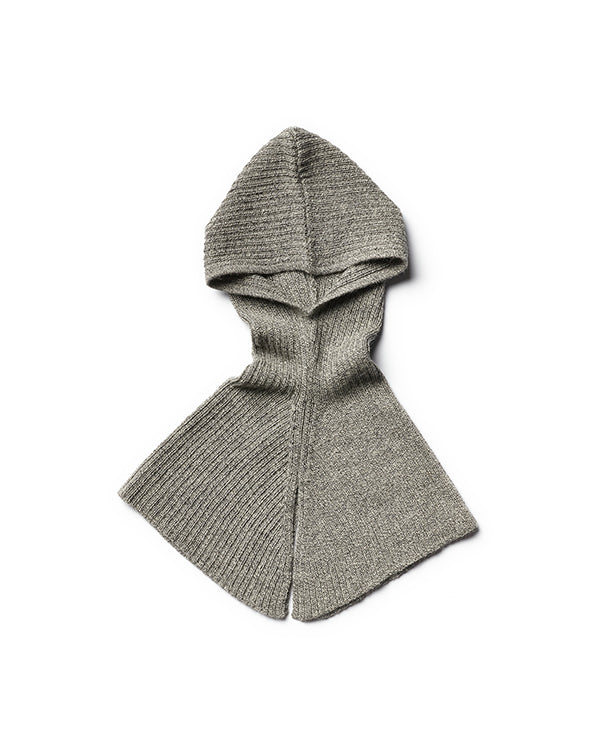Alpaca Rib Hood - Grey