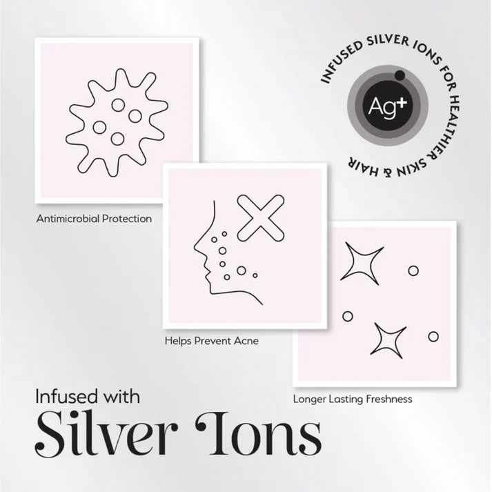 Silver Cloud Satín silki Gjafasett - bleikt
