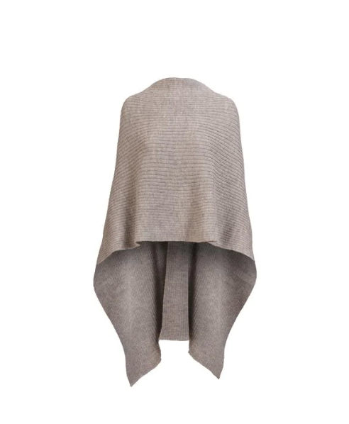Alpaca Rib Cape - Sand/Brown