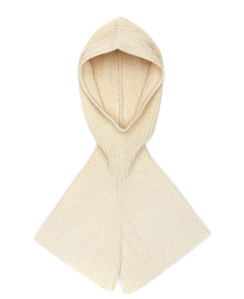 Alpaca Rib Hood - Creme Twist