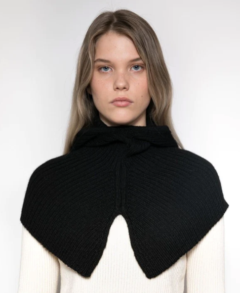 Alpaca Rib Hood - Chocolate