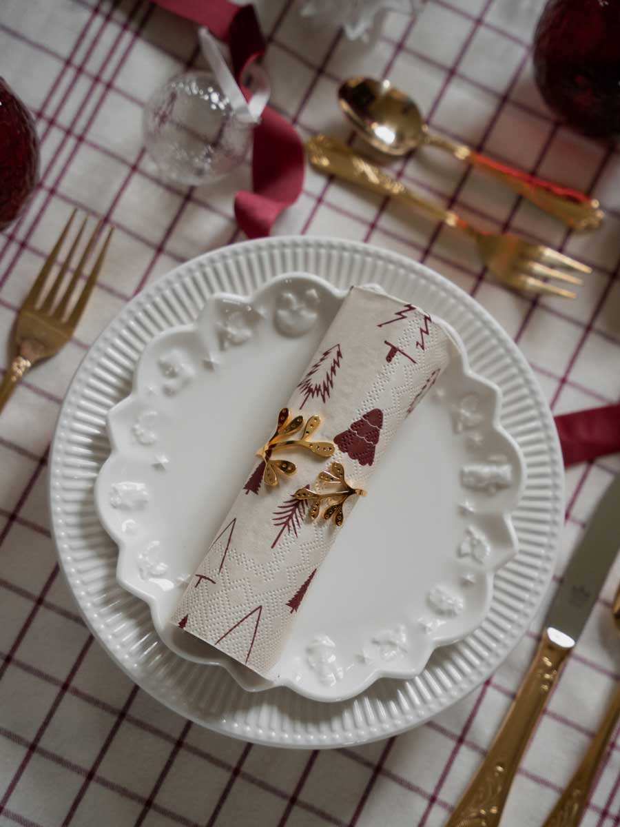 Servíetturhingir MISTLETOE brass 2 pk