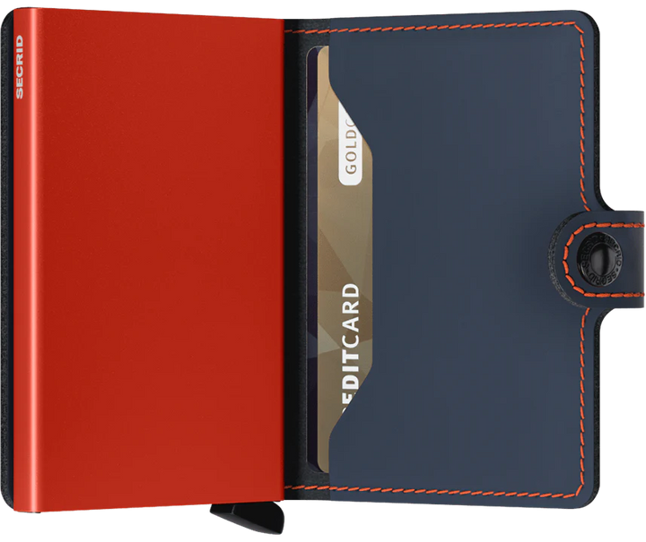 MINIWALLET - MATTE NIGHT BLUE & ORANGE