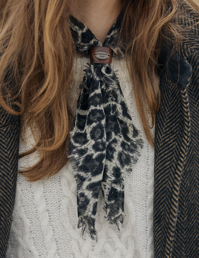 Búðir leðurhólkur, svartur