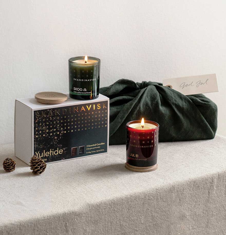 GJAFASETT YULETIDE 2 STK ILMKERTI 65 GR