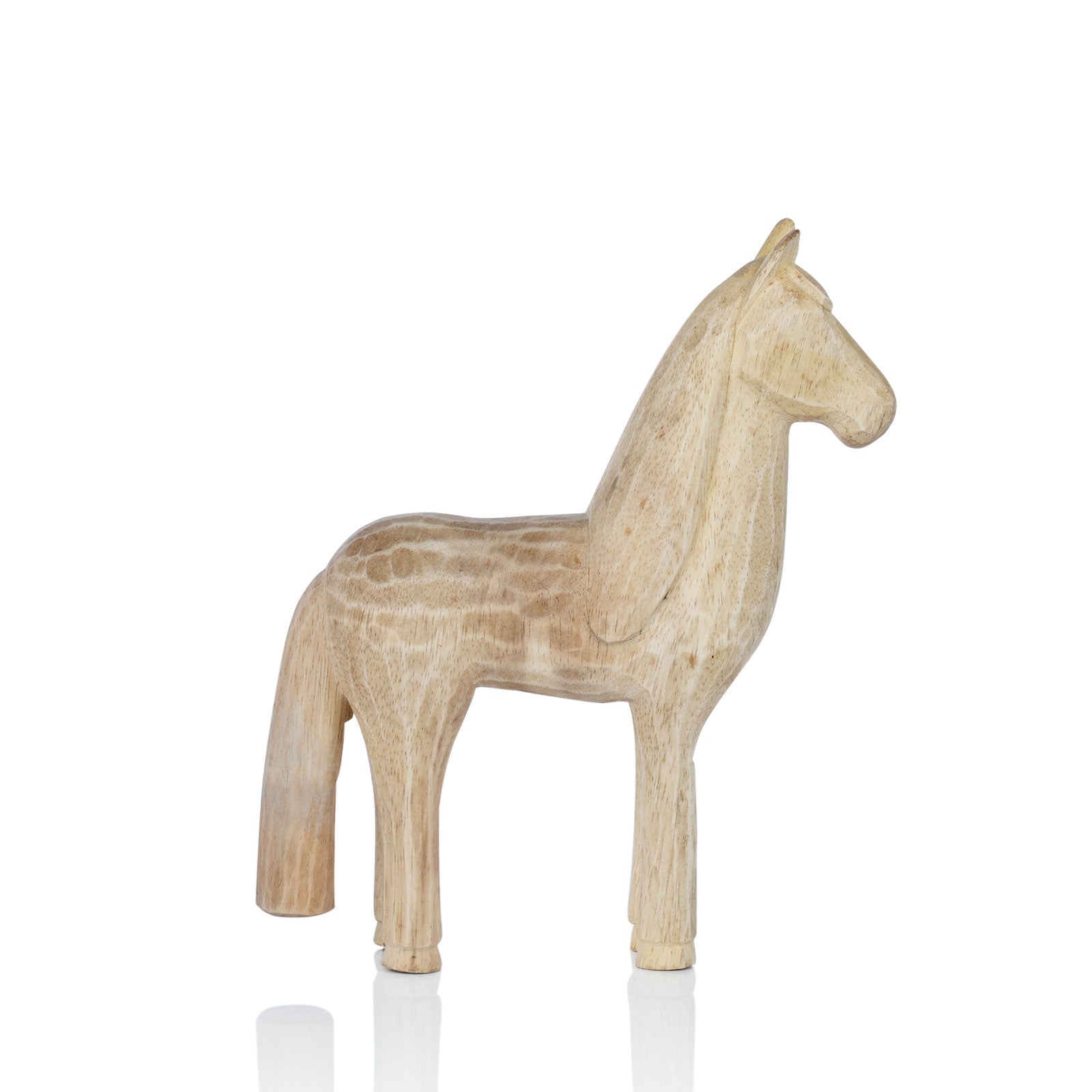 Hestur lítill ómálaður 21 cm