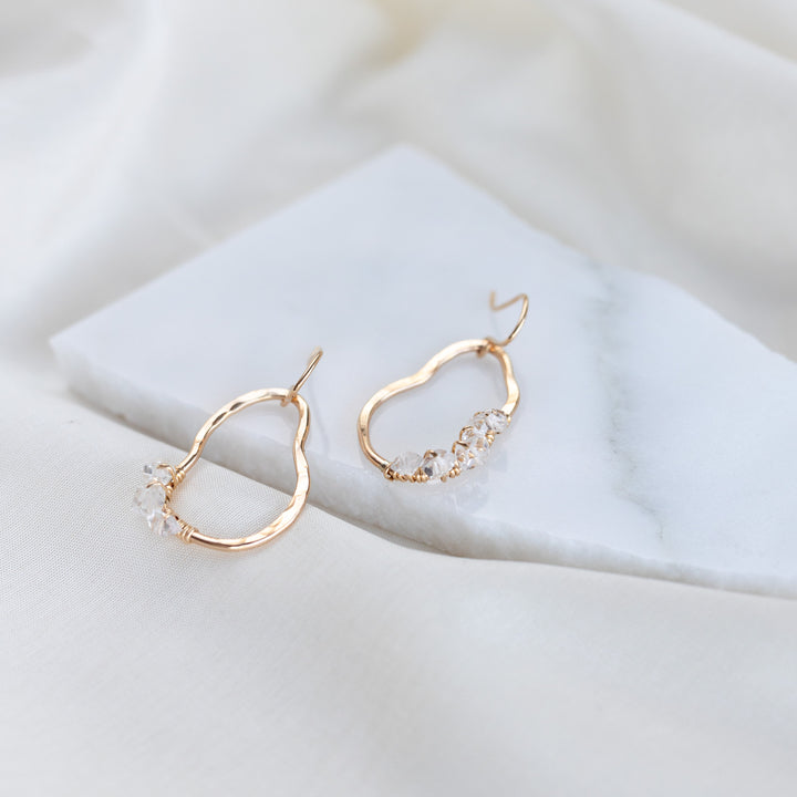 Vök Earrings, Herkimer