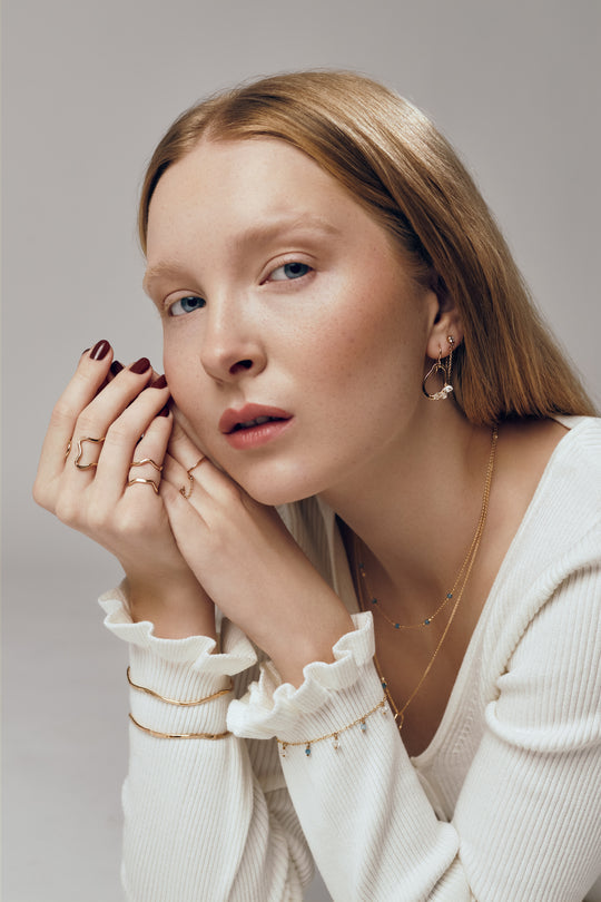 Vök Earrings, Herkimer