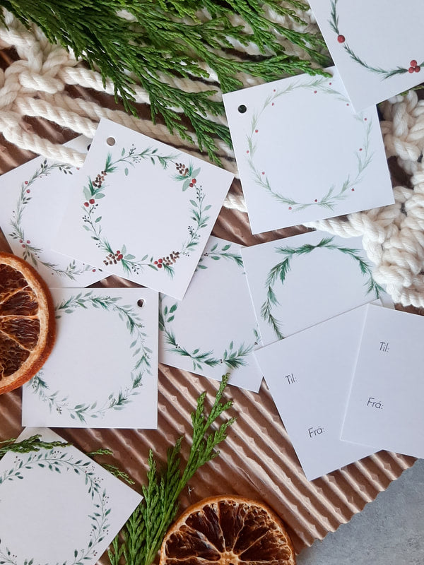 Jólamerkimiðar 10.stk saman í pakka