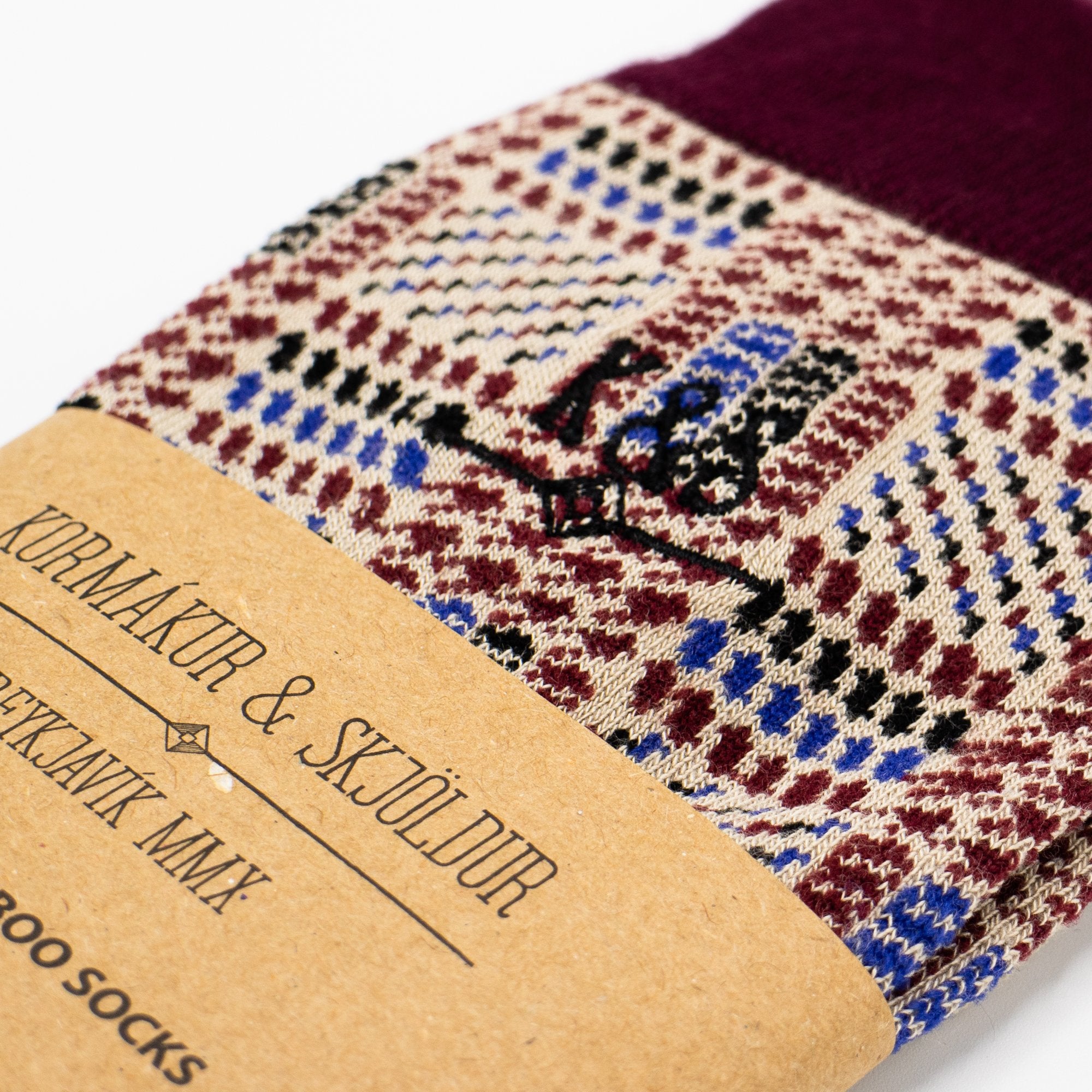 K&S SOKKAR - VÍNRAUÐIR OG KÖFLÓTTIR