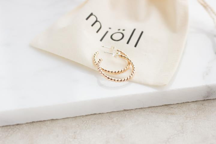 Twist Hoops - 14k Gold