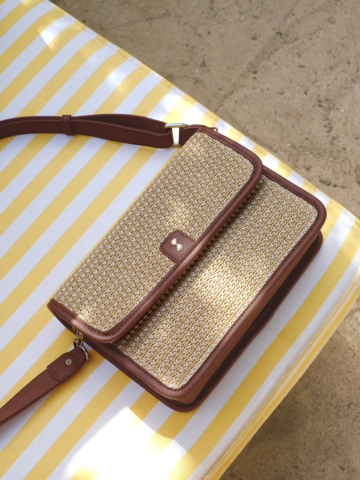 Stackers - Raffia Crossbody Bag