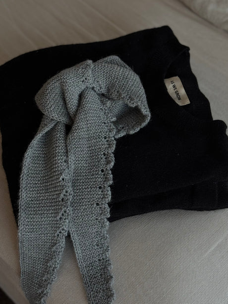 Alpaca Lace Scarf - Grey