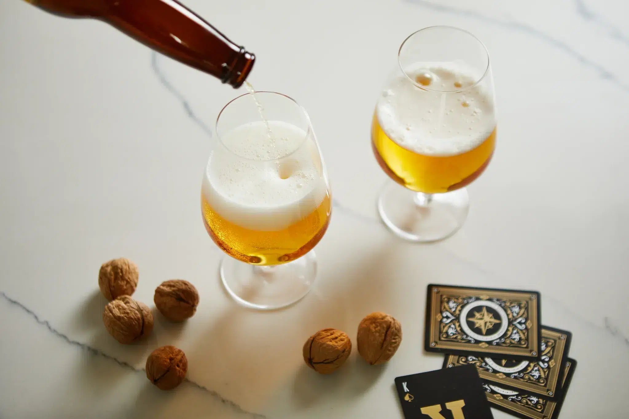 2 Tulip Beer Glasses