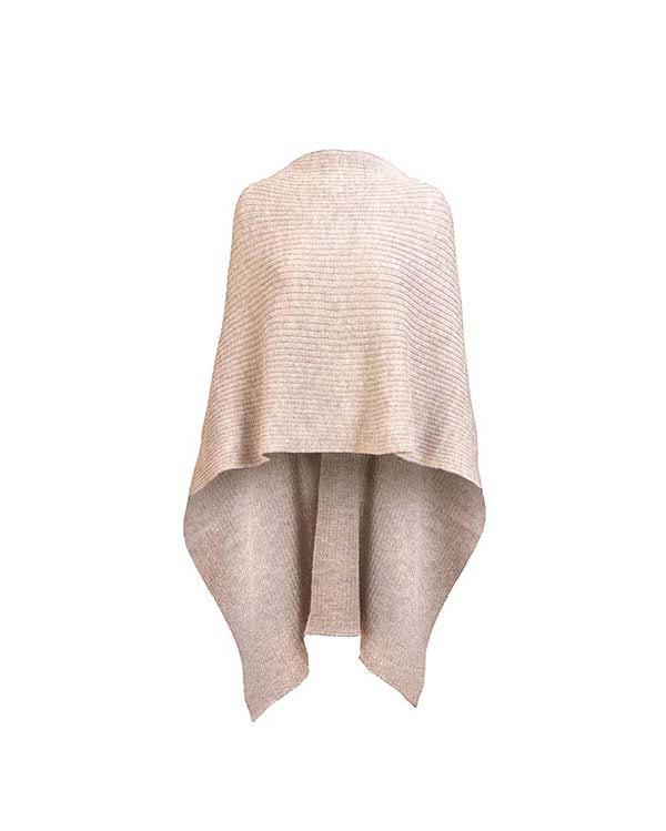 Alpaca Rib Cape - Creme