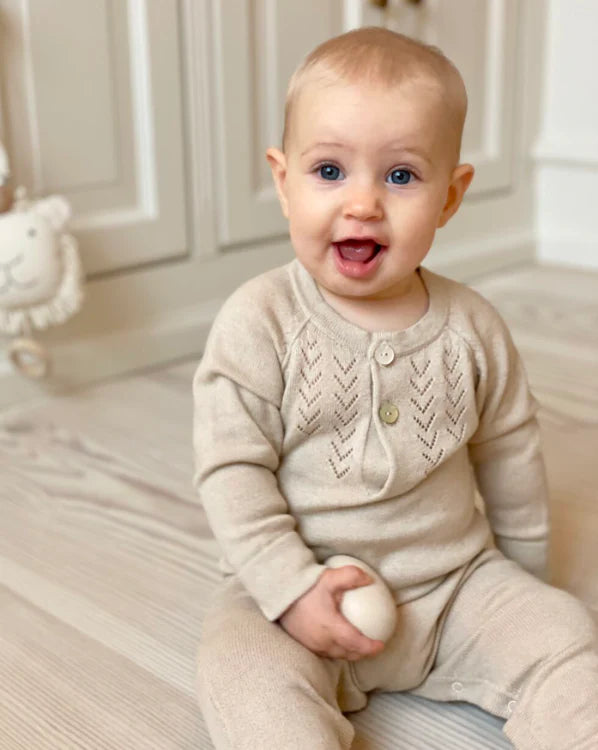 Lace Front Overall - Baby sand
