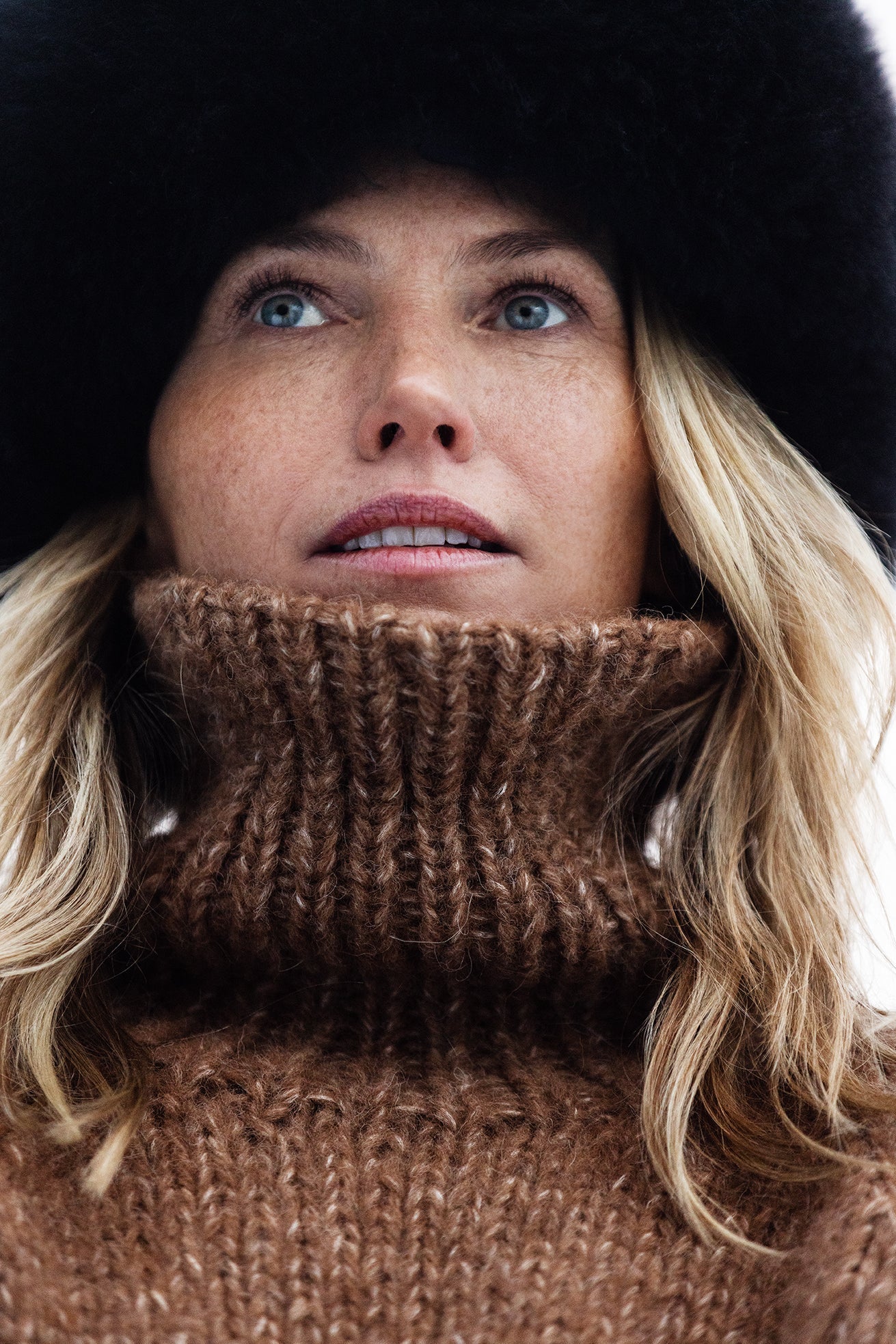 Alpaca Fur Hat - Brown