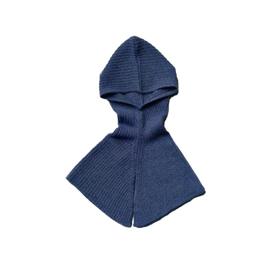 Alpaca Rib Hood - Navy