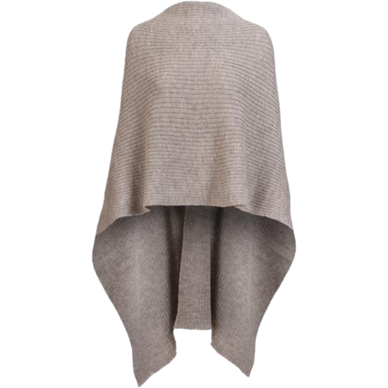 Alpaca Rib Cape - Cream Twist