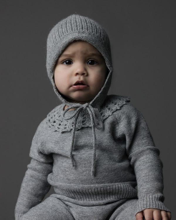 Baby Hat - Grey 6-36mánaða