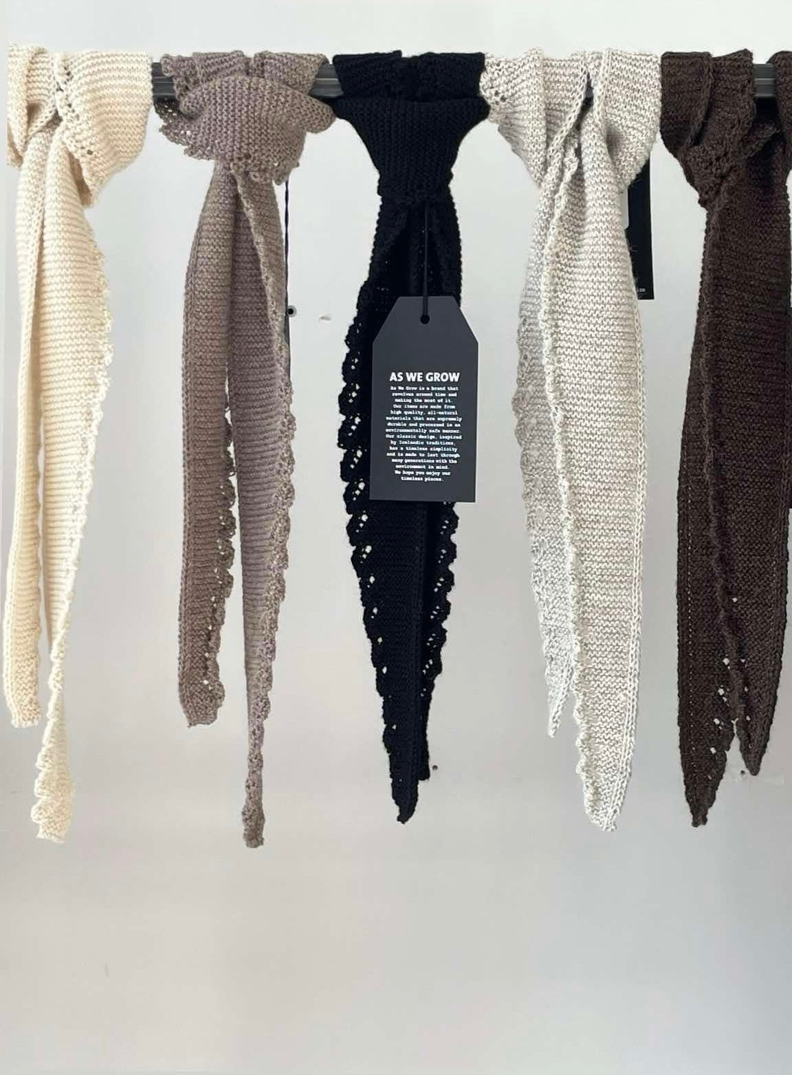Alpaca Lace Scarf - Cream