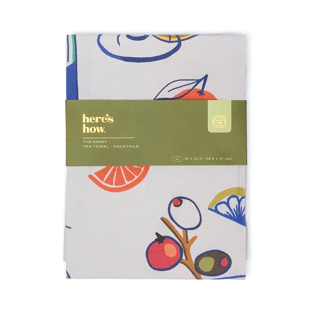 The Emmy tea towel -  cocktails