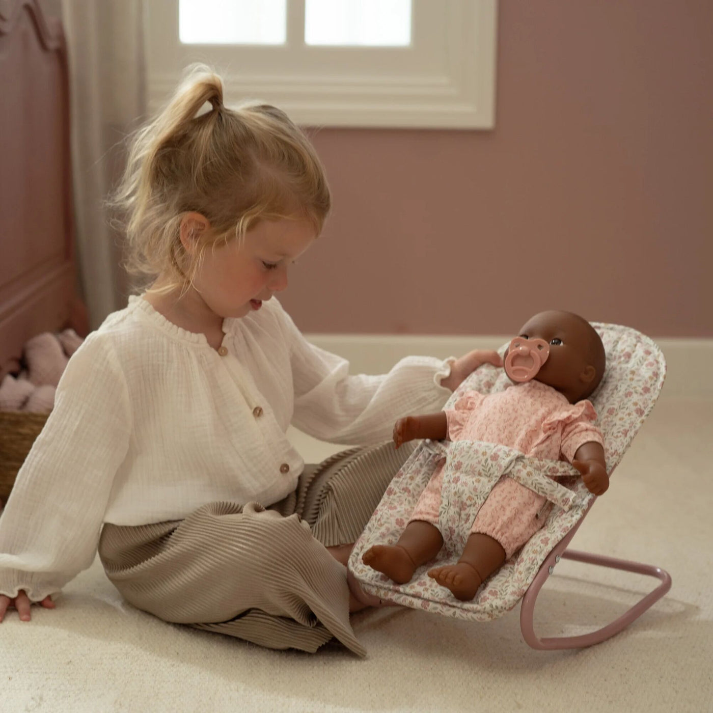 Dúkku ömmustóll - soft flower