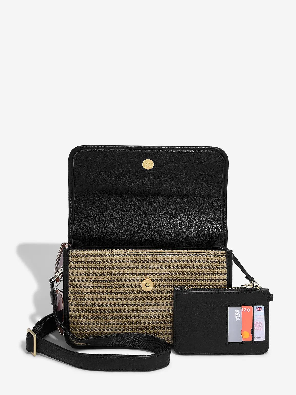 Stackers - Raffia Crossbody Bag