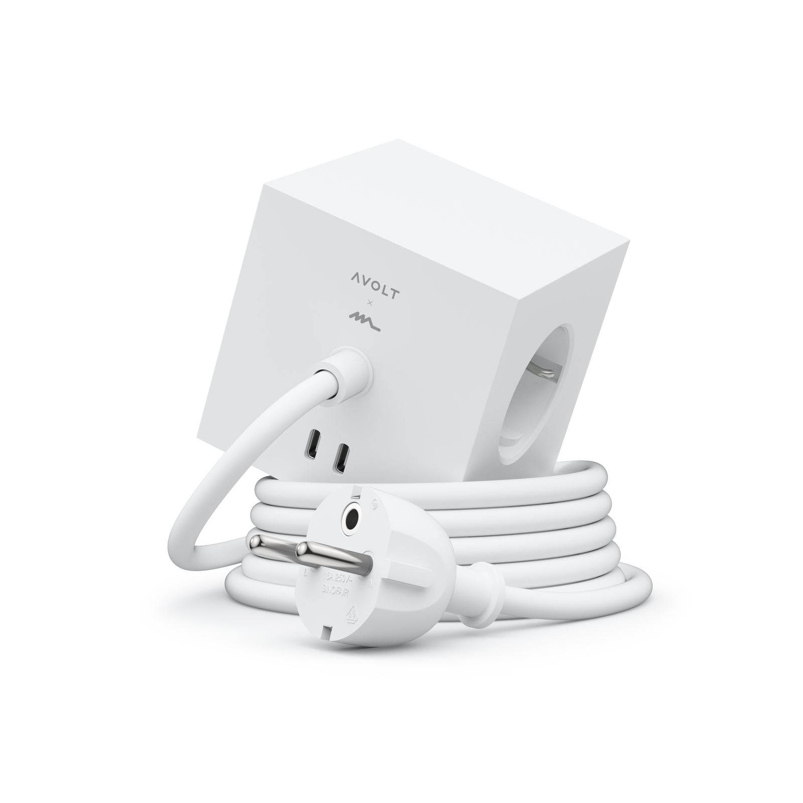 Square 1 (USB C) – Martinelli Luce Hvítur (1,8m)