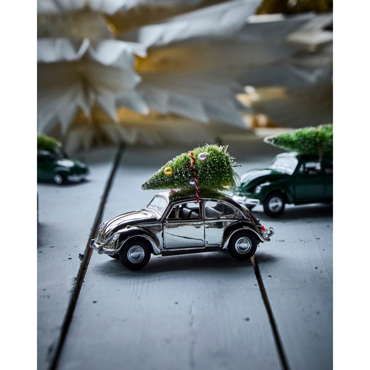 Xmas bíll silfu (2 stærðir)