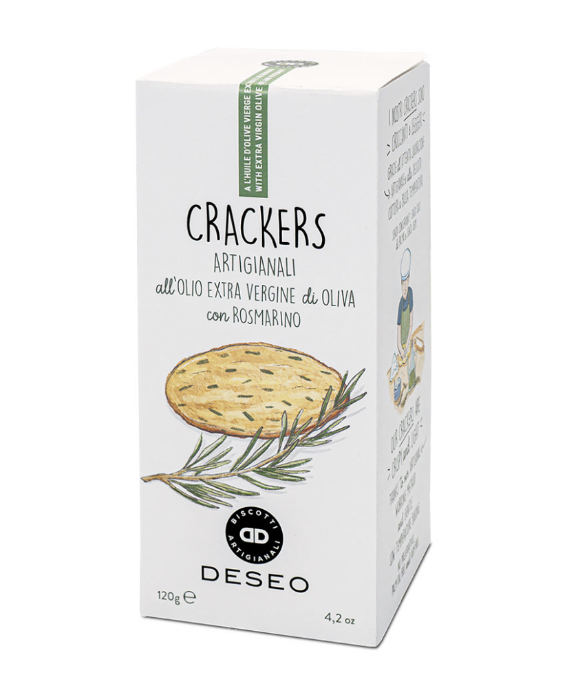 Savoury Crackers with rosemary & olive oil 120g. / Deseo