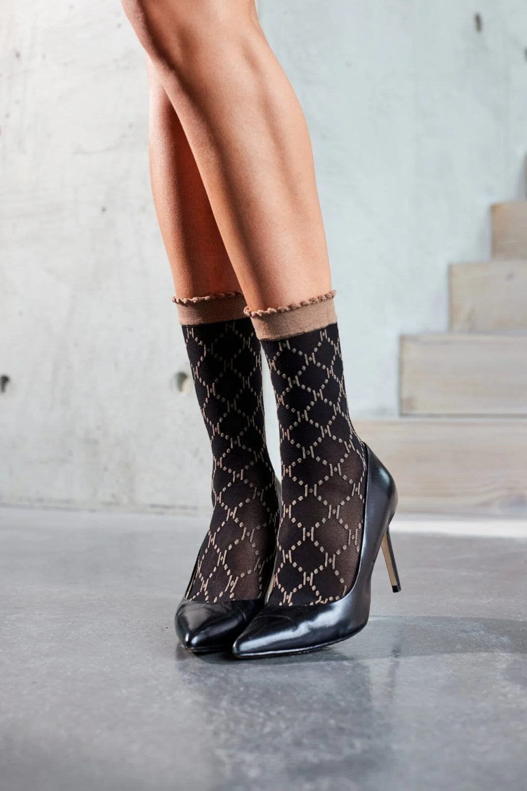 Hype The Detail - ökkla sokkar með beige