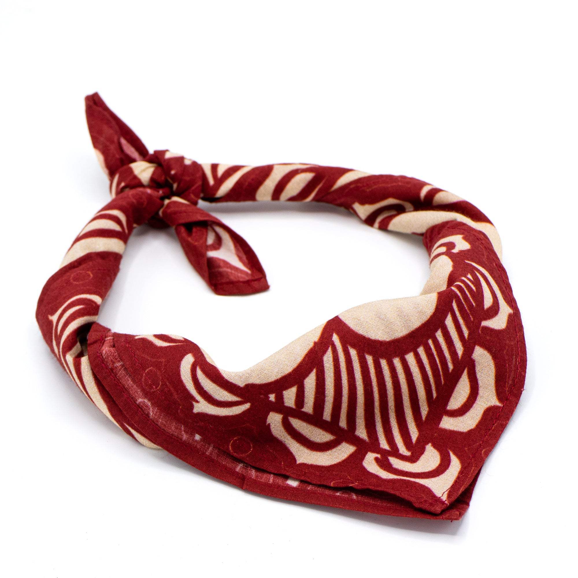 K&S Hálsklútur - Útlagi Bandana - Rauður/Rjómi
