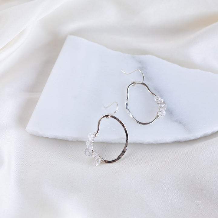 Vök Earrings, Herkimer